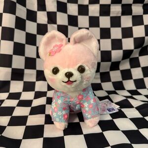 Shina inu dog cheery blossom plushie